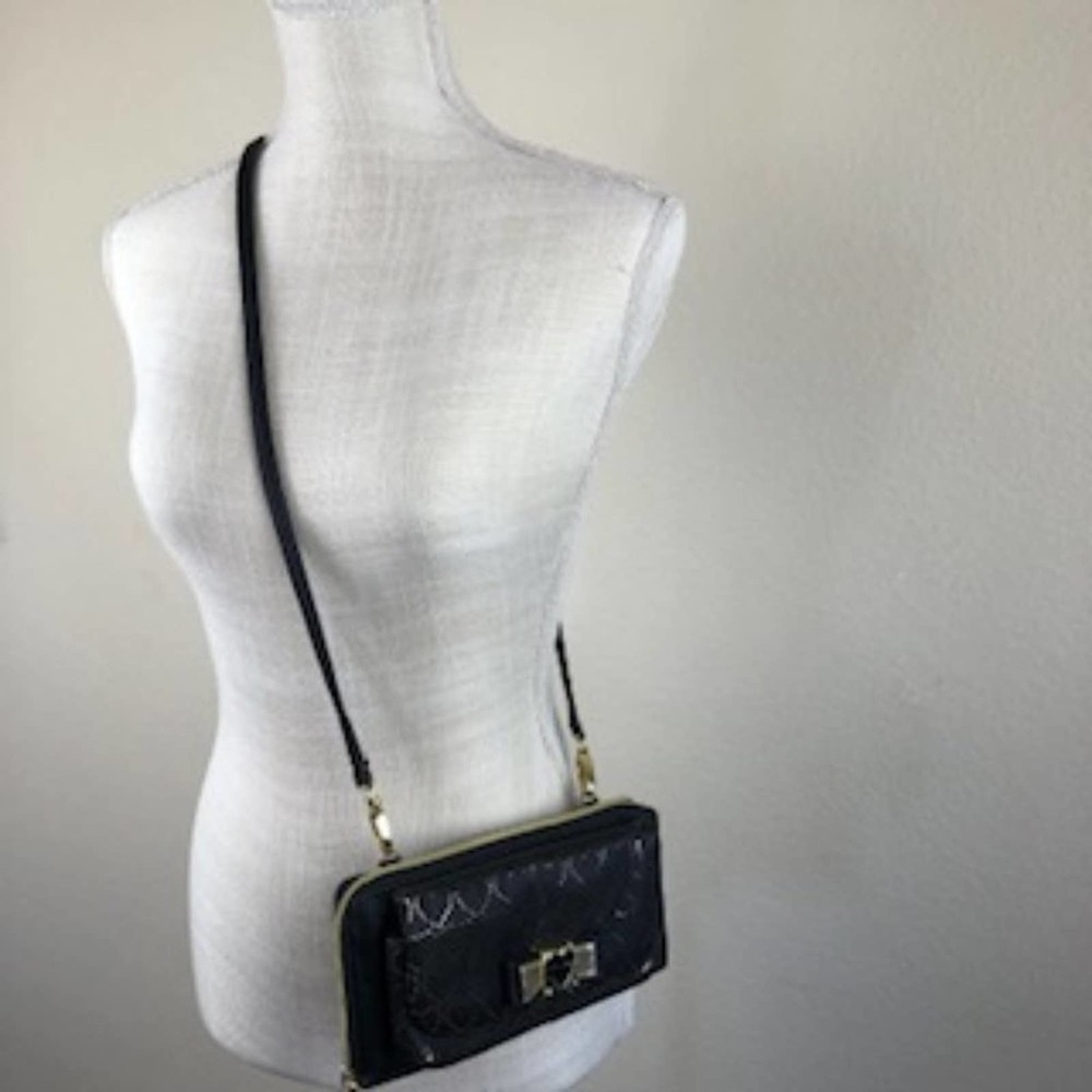 Betsey Johnson Zip Around Wallet/Clutch with Adjustable Strap